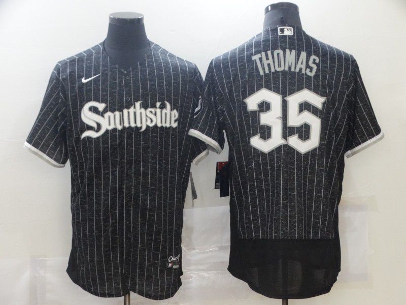 Men Chicago White Sox #35 Thomas City Edition Black Elite Nike 2021 MLB Jerseys->chicago white sox->MLB Jersey